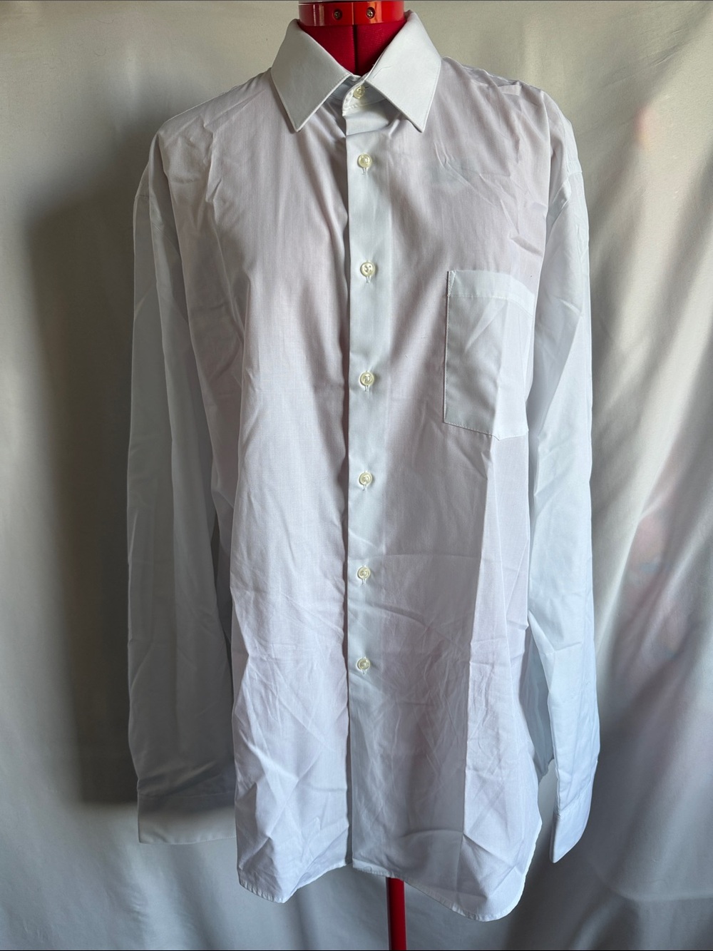 Van Heusen White Long-Sleeve Dress Shirt
